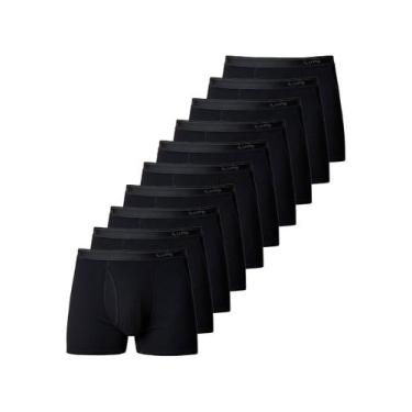 Imagem de Kit com 10 Cuecas Boxer Lupo com Abertura 660-003, Preto, GG