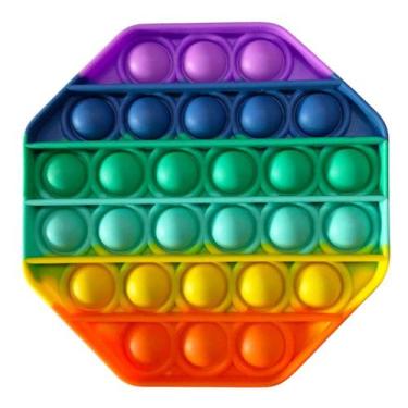 Imagem de Brinquedo Sensorial Pop It Octágono - Cores - Pop Fun, Colorido