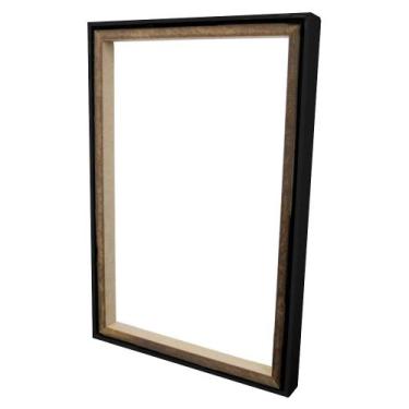 Imagem de Moldura Canaleta Flutuante para Telas Decorativas 4,5cm 15x21cm c/ cha