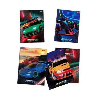 Imagem de Mini Caderno Brochura Foroni Cross Racing 80 Folhas Sortidos