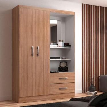 Imagem de Guarda-Roupa Solteiro com Espelho Capelinha 2 Portas 2 Gavetas Demoliç