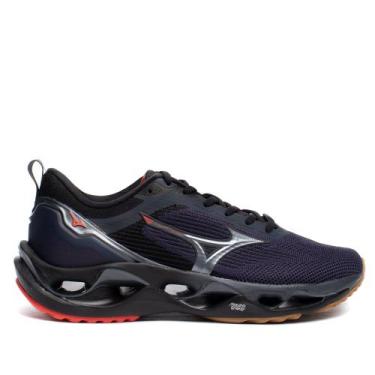 Imagem de Tênis Masculino Mizuno Wave Stratos 3 Corrida Marinho/Preto, Marinho, 