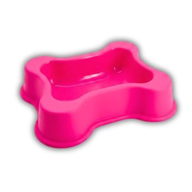 Imagem de Comedouro Pet Linha Osso (300ml) Cor Rosa FAMAPET