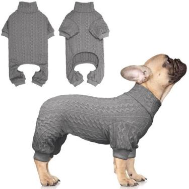 Imagem de Suéter para cães Jamktepat de gola alta tricotado para cães pequenos, 