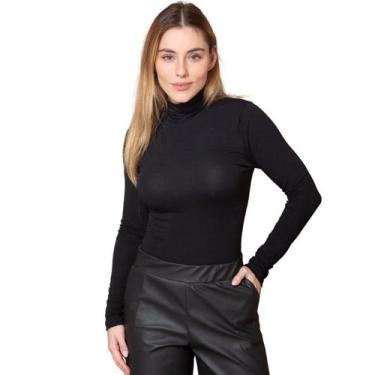 Imagem de Blusa Feminina Manga Longa Gola Alta Cacharrel de Viscose - Maranne, P
