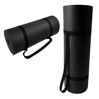 Imagem de Colchonete Academia Tapete Yoga 100x50x10 para Exercícios com Amortecimento EVA Preto OEM