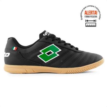 Imagem de Chuteira Futsal Lotto Stadio Origin B500 Masculina, 42, Preto, Verde