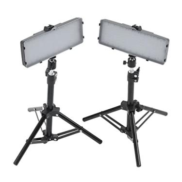 Imagem de Luz de vídeo LED, 2 peças RGB LED luz de vídeo fotografia kit de iluminação de vídeo, com suporte de tripé ajustável, para jogos, estúdio fotográfico, transmissão