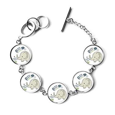 Imagem de Pingente de corrente Dream Cloud Elefante Cinza Animal Pulseira Corrente Pingente Joias