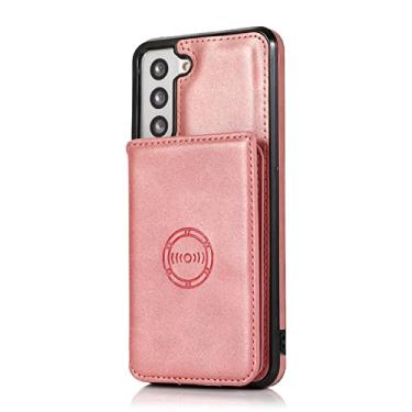 Imagem de Estojo de couro para Samsung Galaxy S21 S20 Ultra S20FE S10 Note20 10 Plus A12 A32 A52 A72 A51 M31 M11 Slot para cartão Capa carteira, rosa, para A41