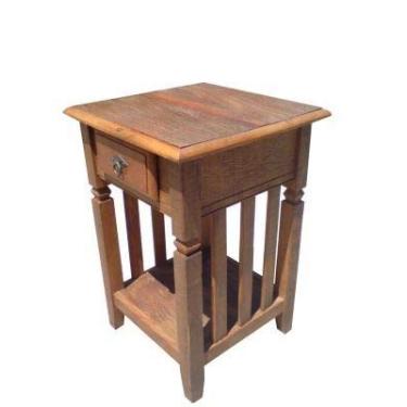 Imagem de Mesa de Cabeceira Rústica Passion em Madeira de Demolição - Cód 1193