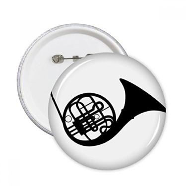 Imagem de Trompa Clássica Música Bonita Louca Pinos Redondos Emblema Decoração de Roupas 5 peças Presente