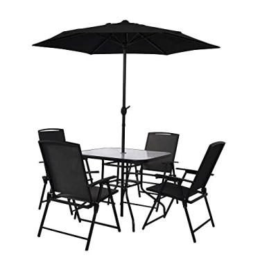 Imagem de Conjunto Chicago Mor 4 Cadeiras+Guarda-sol+Mesa Ref.009130