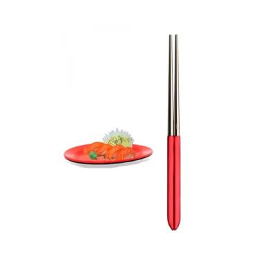 Imagem de Hashi Reutilizável Comida Japonesa Vermelho Aladdin Bugatti
