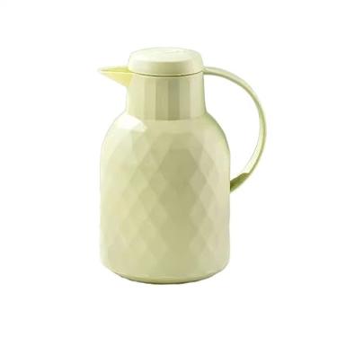 Imagem de Garrafa térmica de café isolada 1L grande capacidade doméstica ao ar livre pequena pote de café frasco a vácuo forro de vidro térmico a vácuo térmico (cor: verde)