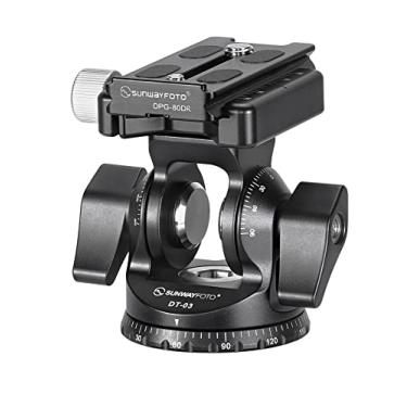 Imagem de Sunwayfoto Cabeça de inclinação bidirecional compatível com Arca DT-03S + placa QR de 60 mm para tripé/monopé