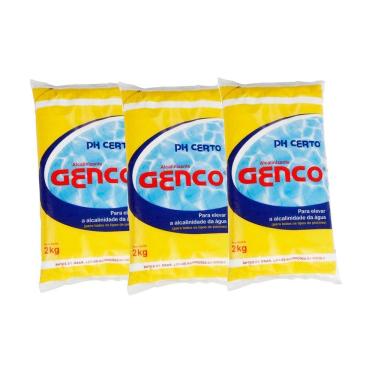 Imagem de Kit 5 Elevador Alcalinidade Ph Certo 2kg Genco Para Piscinas