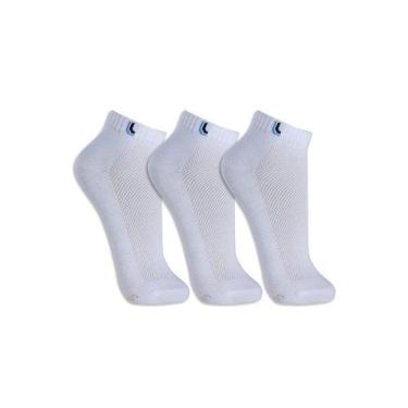 Imagem de Kit 3 Pares de Meias Lupo Cano Curto Branca, Branco, 37-40