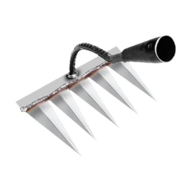 Imagem de Nishiyuenyi Jardim Enxada Capina Ancinho Afiado Resistente Jardim Ancinho de Mão Jardim Capina Ferramenta para Agricultura Vegetal Soltar Escavação, com 5 dentes