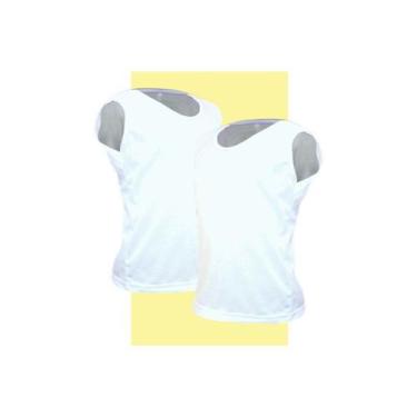 Imagem de Kit 2 Camisetas Lisa Regata infantil 100% Poliéster Branca - Del Franc