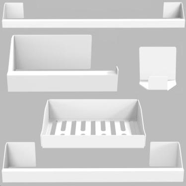 Imagem de Kit Acessórios Para Banheiro Branco 5 Peças Master Slim DF - HomeDecor