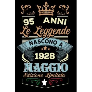 Imagem de Le leggende nascono a Maggio 1928: Taccuino - Diario| Regalo di compleanno Maggio 95 per uomini donne ragazze ragazzi Compleanno 1928 Personalizzato