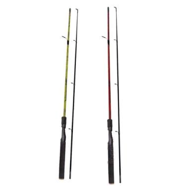 Imagem de 2 Varas de Molinete 1,80mts 35lbs 2pts Ação Lenta Fibra de Vidro - Cmi