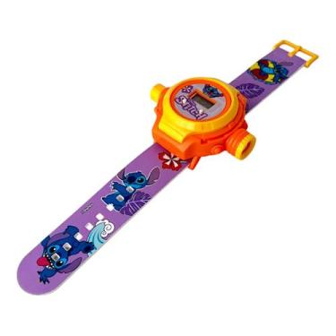 Imagem de Relógio Projetor Infantil Stitch Disney 24 Imagens Coloridas - Etitoys