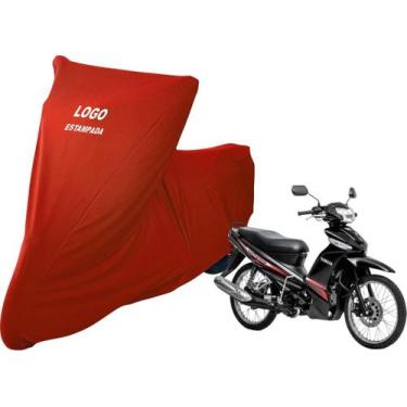 Imagem de Capa Protetora Para Cobrir Moto Yamaha Crypton 100 Com Logo - Mz, Verm