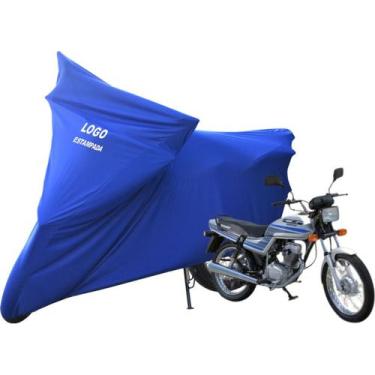Imagem de Capa Protetora Para Cobrir Moto Honda CG 125 Today Com logo - Mz, Azul