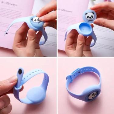 Imagem de Pulseira Relógio Repelente Mosquito Pernilongo Infantil  Led