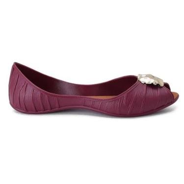 Imagem de Sapatilha Feminina Rasteira Courinho com Detalhe - Magali, Marsala, 35