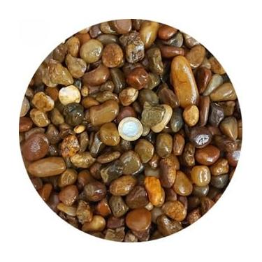 Imagem de Pedras Ornamentais Seixo Marrom Para Jardim, Vasos e Aquário(Azeitona,5Kg)