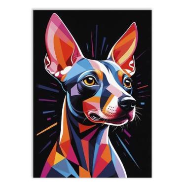 Imagem de Placa Decorativa Cachorro Cão Pinscher Ilustração Pop Art Decoração Poster Quarto Sala