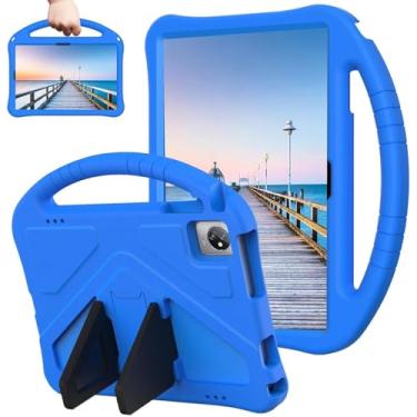 Imagem de Sfulatdc Capa infantil para Dragon Touch Notepad 102 10 polegadas, com alça e suporte, capa leve à prova de choque compatível com Teclast M40Pro/M40Plus, Blackview Tab 8/7/70 WiFi 25.7 cm azul