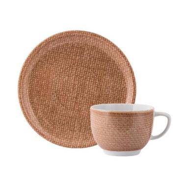 Imagem de Xicara Chá com Pires 200ml Porcelana Schmidt - Dec. Estopa 2425, 2425,