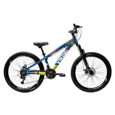 Imagem de Bicicleta Aro 26 Viking Tuff x25 21 Marcha Quadro em Alumínio Freio a Disco (Azul)