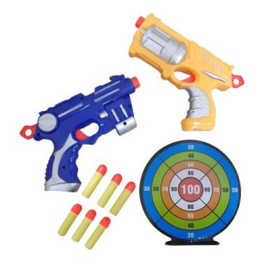Imagem de Kit 2 Pistolas Infantil Lança Dardos Importway Com 6 Dardos