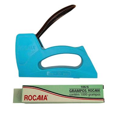 Imagem de Kit Grampeador Rocama Sim + 1000 Grampos Rocama 106/6