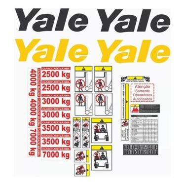 Imagem de Kit Adesivo Yale Para Empilhadeira