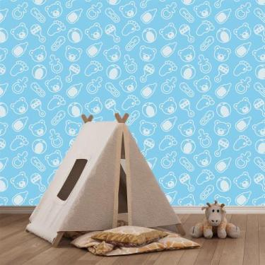 Imagem de Papel de Parede Adesivo - Urso Bebê Menino  - 901ppb - Allodi