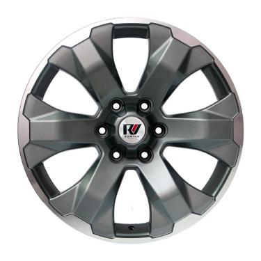 Imagem de Jogo De Rodas S10 Aro 18 Tala 7.0 Furação 6×139.7 Diamantada Grafite