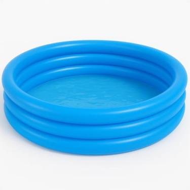 Imagem de Banheira Piscina Infantil Inflável Redonda 400 Litros 3 Anéis Criança (Azul)