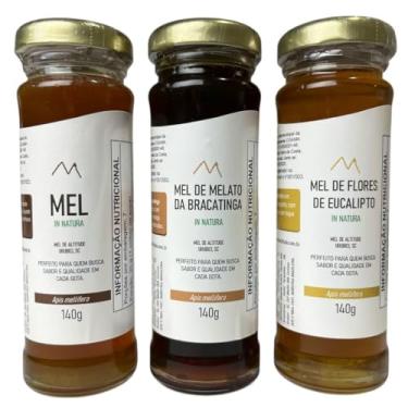 Imagem de Mel de Altitude - 3 Variedades de Mel Cru 3x140g