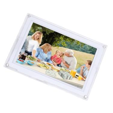 Imagem de Atyhao Porta-retratos Digital WiFi de 10,1 Polegadas, Tela Sensível Ao Toque HD 1280x800 32 GB de Armazenamento Porta-retratos Inteligente Com Rotação Automática para Presentes (Branco)