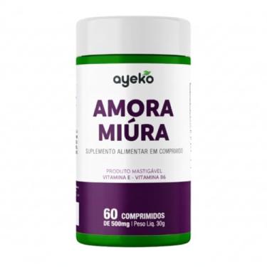 Imagem de Amora Miúra 500mg + Magnésio e Vitaminas 60 Comprimidos Mastigáveis Ayeko
