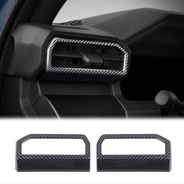 Imagem de LaIIker Moldura de decoração de saída de ar esquerda e direita para Toyota 4runner N500 e Tacoma 2025 2025 capa de saída de ar condicionado modificação interior 2025 4runner acessórios (fibra de