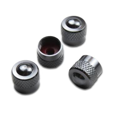 Imagem de Pitlane Performance Tampas de válvula de alumínio (conjunto de 4) – Tampas de válvula de pneu para válvulas Schrader – Compatível com carros, SUVs, motocicletas e bicicletas (antracite, corrida)