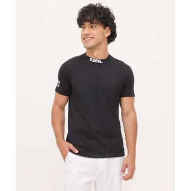 Imagem de Camiseta Masculina Estampada Manga Curta MR-01101, Preto, GG