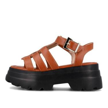 Imagem de Sandalia Ramarim Urban Tira Larga Tratorada, 37, Marrom